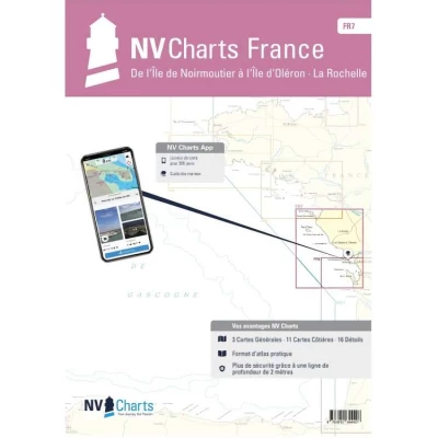 Carte marine NV Atlas France - FR7 - Îles de Noirmoutier à Oléron - La Rochelle - NV Chart