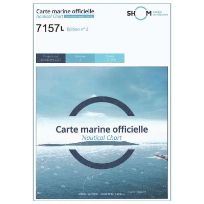 Carte marine 7157L du Shom - De la Pointe d'Agon au Cap de Carteret - Passage de la Déroute - Shom