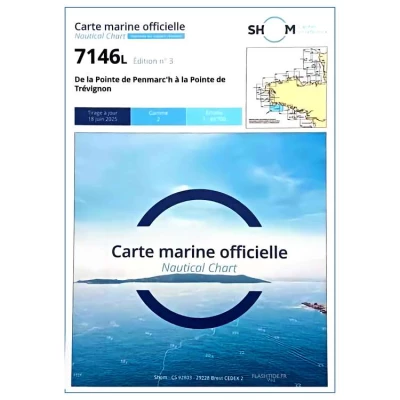 Carte marine 7146L du Shom - De la Pointe de Penmarc'h à la Pointe de Trévignon - Shom