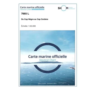 Carte marine 7665L du Shom - Du Cap Nègre au Cap Cerbère - Shom