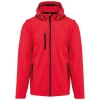 Veste Softshell 3 couches � capuche avec manches amovibles par Kariban, Rouge - Taille S