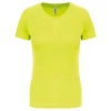 Couleur : Jaune Tee-shirt technique manches courtes Femme 140 g par Proact, Jaune fluo - Taille XS