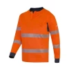 Couleur : Orange Polo GINKO Multirisques HV par T2S, Orange/Marine - Taille S