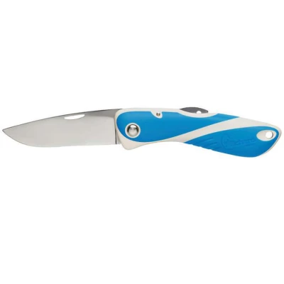 Couteau Aquaterra lame simple lisse par Wichard, Bleu/Blanc - Wichard