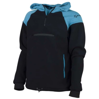 Sweat polaire à capuche Kingston Noir/Bleu - Guy Cotten